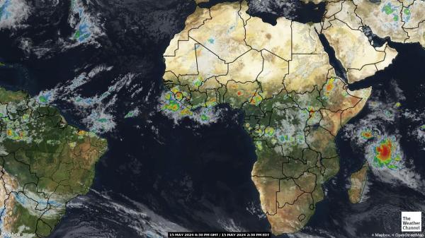 Το Κονγκό-Μπραζαβίλ Καιρός σύννεφο χάρτη 