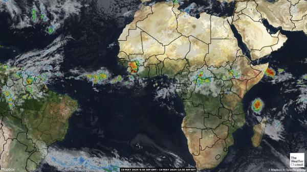 Congo-Brazzaville Mapa del tiempo pronóstico nube 