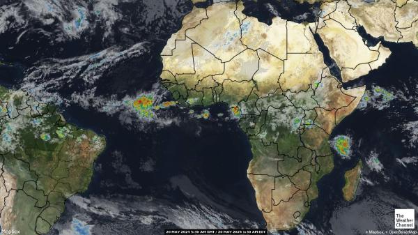 Kongo-Brazzaville Chmura pogoda mapa 