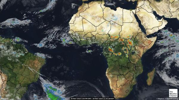 Congo-Brazzaville Bản đồ thời tiết đám mây 