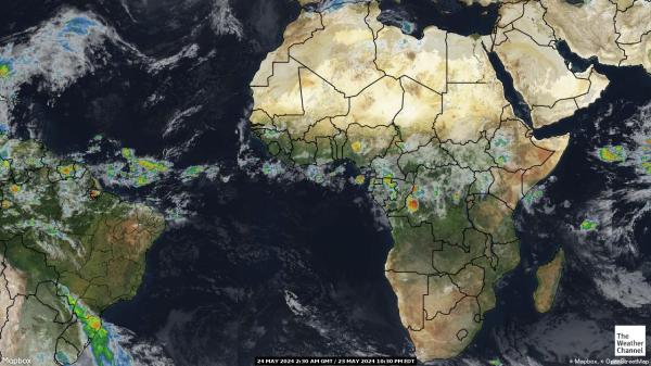 Kongo-Brazzaville Mapa oblačnosti počasia 