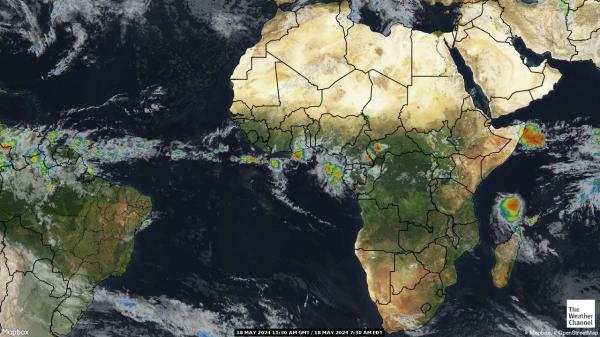 Congo-Brazzaville Vejret sky kort 