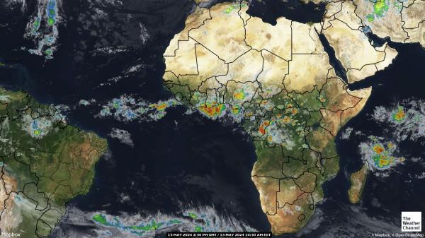Kongó-Brazzaville Időjárás felhő térkép 