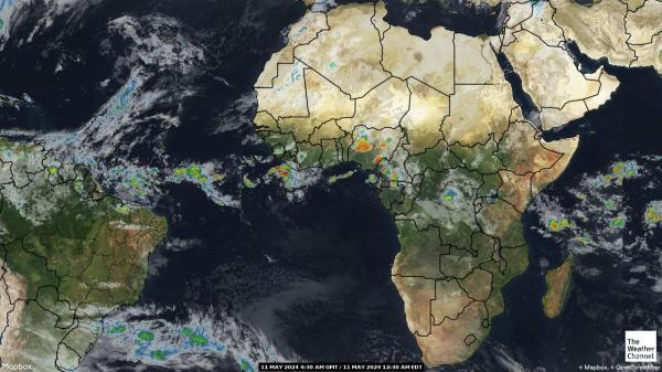 Κογκό-Κινσάσα Καιρός σύννεφο χάρτη 