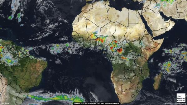 Congo-Kinshasa Weer wolk kaart 