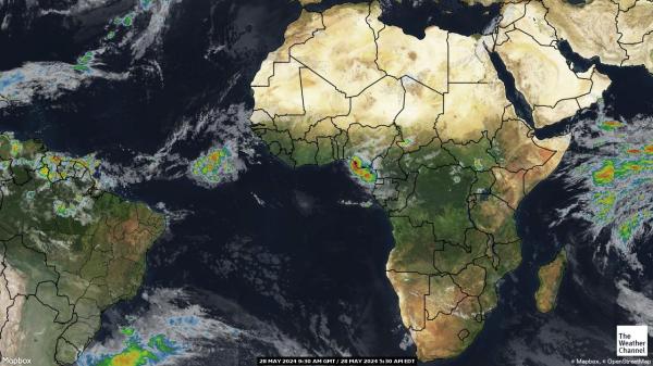 Kongo-Kinshasa Počasí mrak mapy 