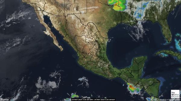 Costa Rica Időjárás felhő térkép 
