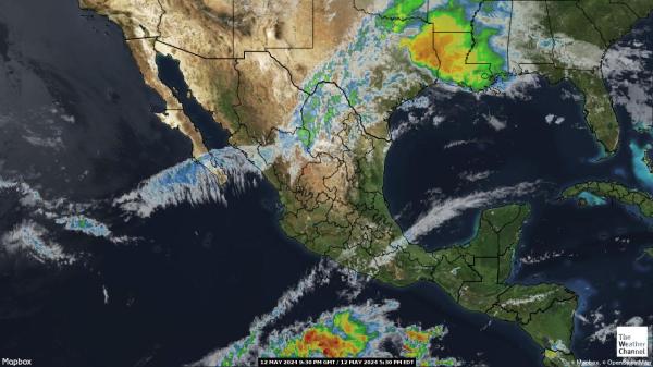Коста Рика времето облачна карта 