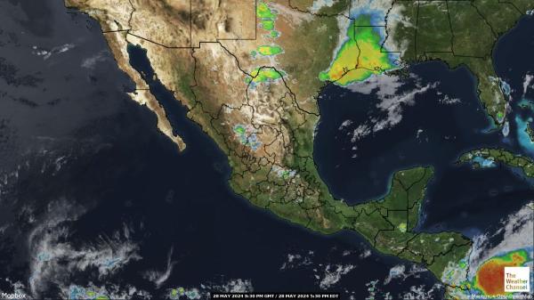 Costa Rica Hartă starea vremii nor 