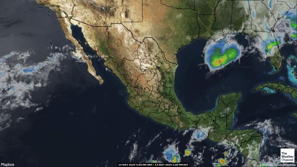 Costa Rica Mapa del tiempo pronóstico nube 