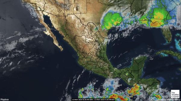 Costa Rica Previsão do tempo nuvem mapa 