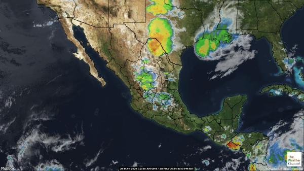 Costa Rica Meteo nuvola mappa 