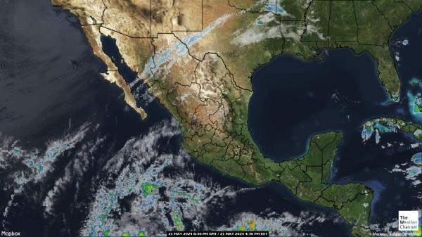 Costa Rica Previsão do tempo nuvem mapa 