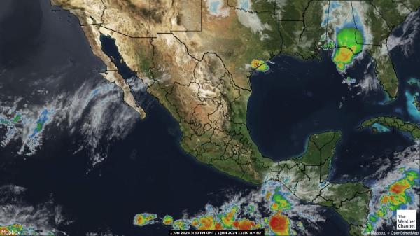 Коста Рика времето облачна карта 