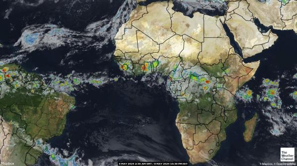 Кот д'Ивоар времето облачна карта 