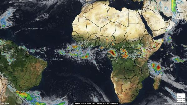 Côte d'Ivoire'i Ilm pilv kaart 