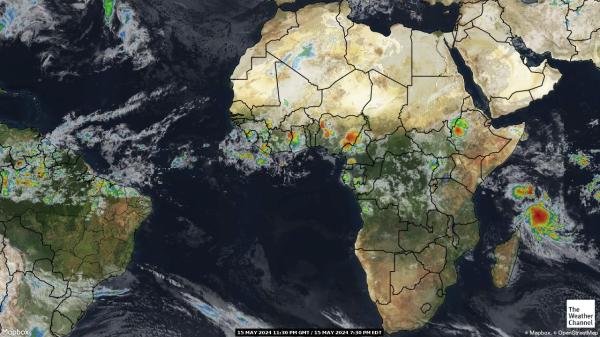 Elefántcsontpart Időjárás felhő térkép 