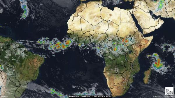 Ακτή Ελεφαντοστού Καιρός σύννεφο χάρτη 