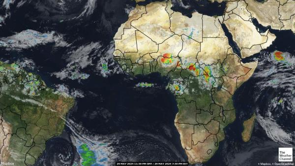 Côte d'Ivoire Peta Cuaca awan 