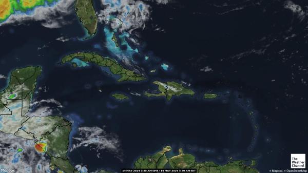كوبا خريطة الطقس سحابة 