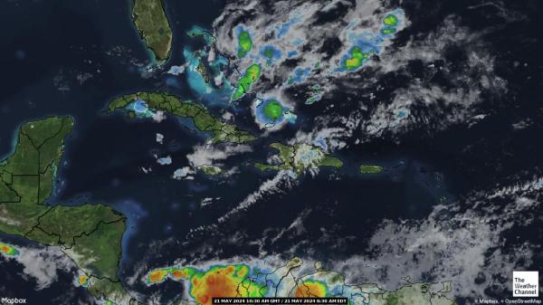 Kuba Väder moln karta 