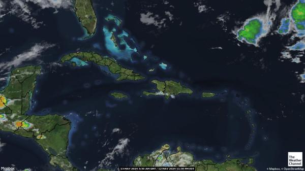 Kuba Időjárás felhő térkép 