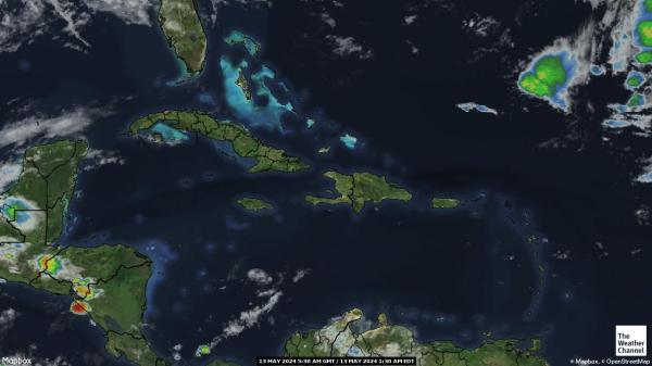 Κούβα Καιρός σύννεφο χάρτη 
