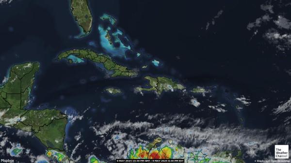 Kuba Počasí mrak mapy 