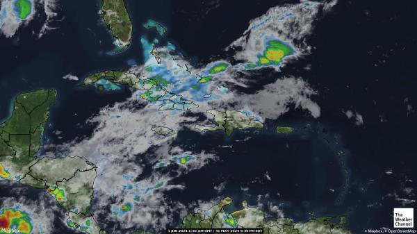 Curaçao Mapa del tiempo pronóstico nube 