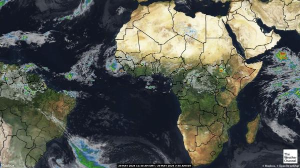 Djibouti Bản đồ thời tiết đám mây 