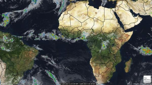 Djibouti Väder moln karta 