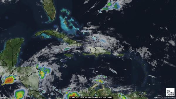 Dominika Időjárás felhő térkép 