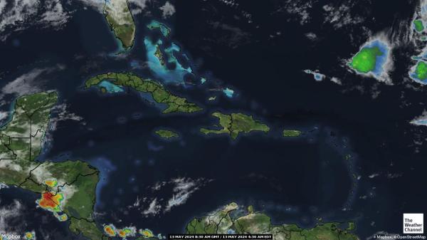 Dominica Sää pilvi kartta 