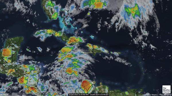 Dominica Mapa del tiempo pronóstico nube 