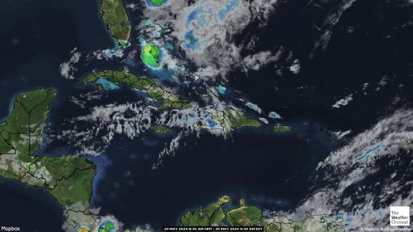 Dominica Väder moln karta 