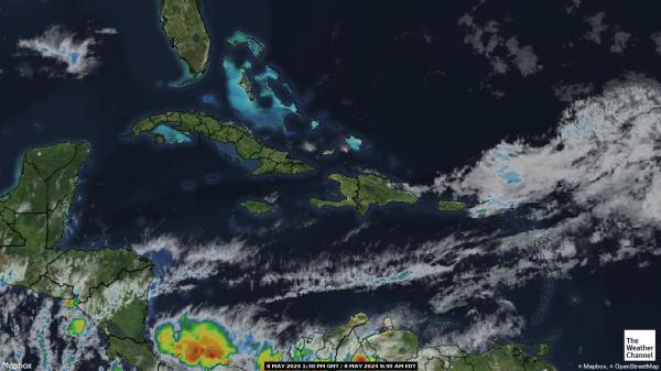 دومينيكا خريطة الطقس سحابة 