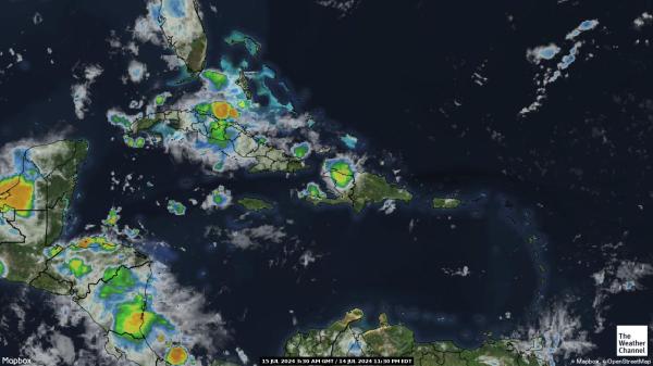 دومينيكا خريطة الطقس سحابة 