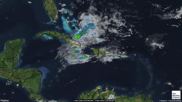 Dominica Mapa oblačnosti počasia 