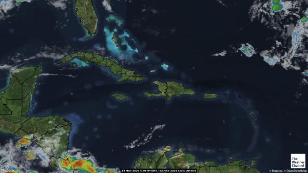 Dominica Väder moln karta 