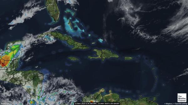 Dominica Mapa del tiempo pronóstico nube 