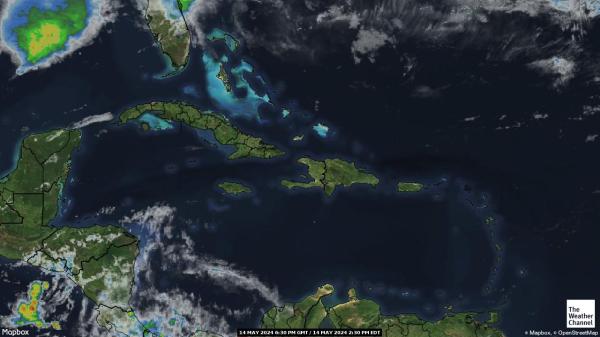 Доминиканска република времето облачна карта 
