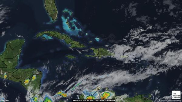 Dominican Republic Previsão do tempo nuvem mapa 
