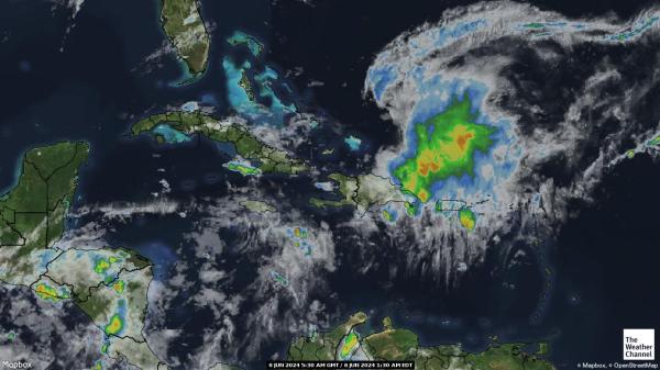 Republik Dominican Peta Cuaca awan 