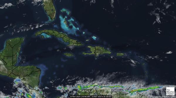 Dominikánská republika Počasí mrak mapy 