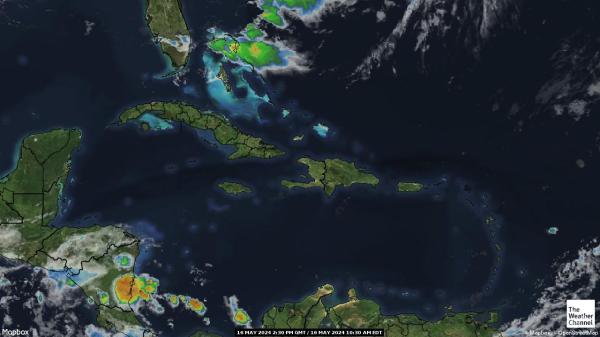 Dominikanska Republiken Väder moln karta 