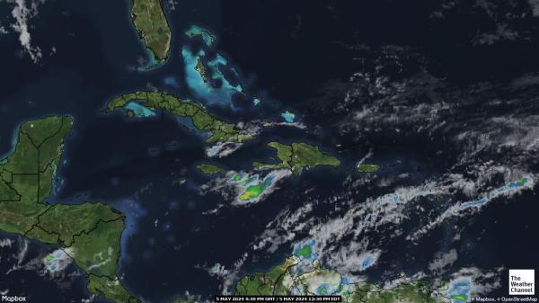Dominikánská republika Počasí mrak mapy 