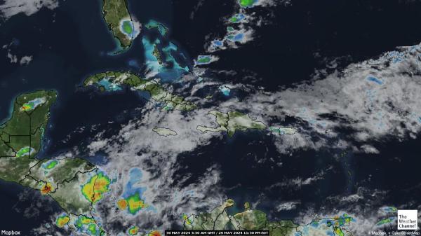 Dominikánska republika Mapa oblačnosti počasia 