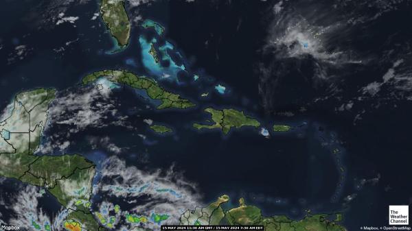הרפובליקה הדומיניקנית מזג אוויר ענן מפה 