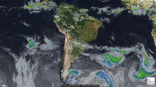 Ecuador Previsão do tempo nuvem mapa 