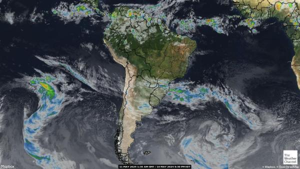 Ecuador Ilm pilv kaart 